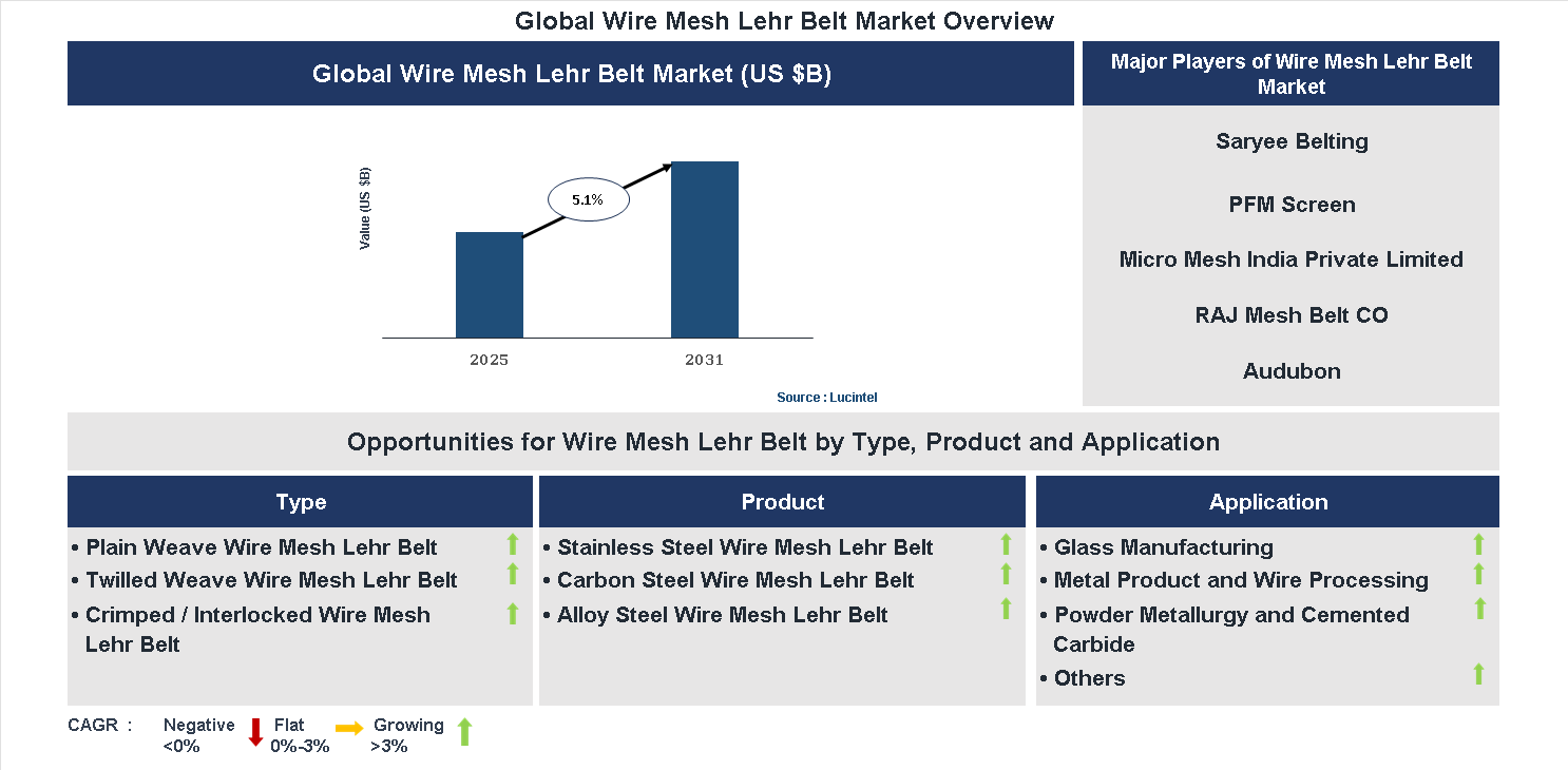 Wire Mesh Lehr Belt Market Trends and Forecast